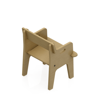 Isometric Chair 3D isolated rendering png