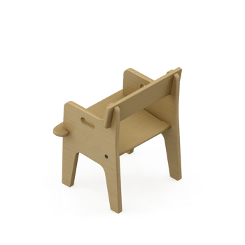 Isometric Chair 3D isolated rendering png