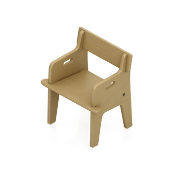 Isometric Chair 3D isolated rendering png