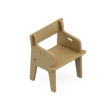 Isometric Chair 3D isolated rendering png