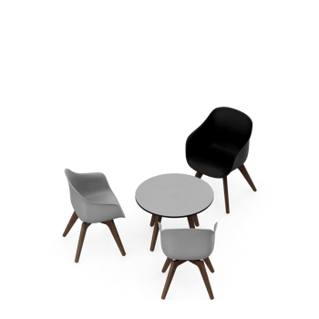Isometric Chair 3D isolated rendering png