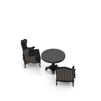 Isometric Chair 3D isolated rendering png