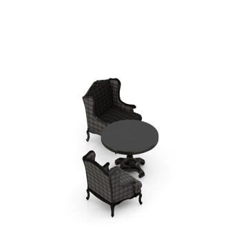 Isometric Chair 3D isolated rendering png