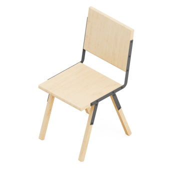 Isometric Chair 3D isolated rendering png