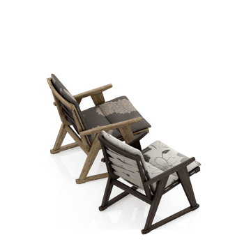 Isometric Chair 3D isolated rendering png