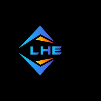 LHE abstract technology logo design on Black background. LHE creative initials letter logo concept. vector