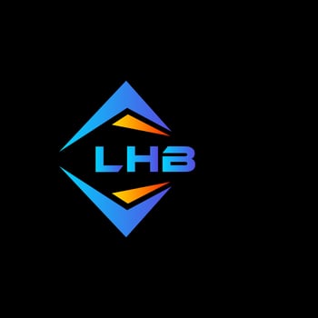 LHB abstract technology logo design on Black background. LHB creative initials letter logo concept. vector