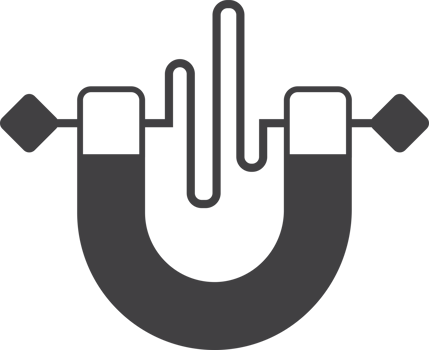 magnets and waves illustration in minimal style png