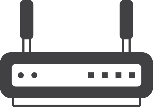 router device illustration in minimal style png