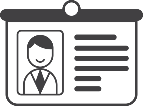 cartoon business card illustration in minimal style png