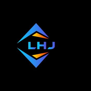 LHJ abstract technology logo design on Black background. LHJ creative initials letter logo concept. vector