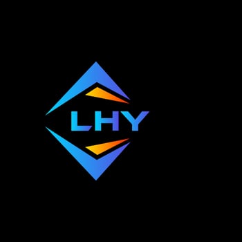LHY abstract technology logo design on Black background. LHY creative initials letter logo concept. vector