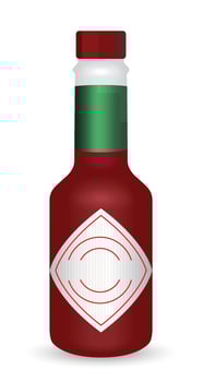 Simple sauce bottle illustration vector