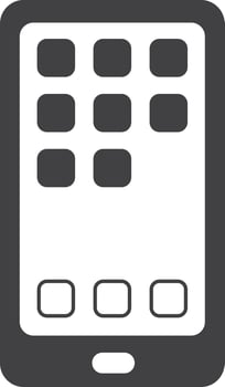 smartphone with application illustration in minimal style vector