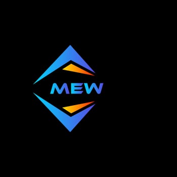 MEW abstract technology logo design on Black background. MEW creative initials letter logo concept. vector
