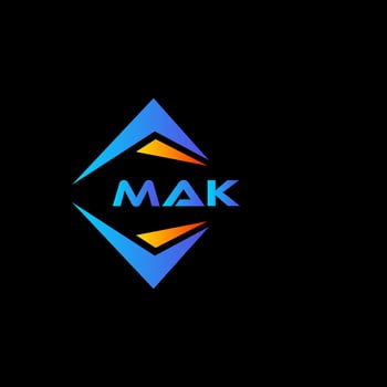 MAK abstract technology logo design on Black background. MAK creative initials letter logo concept. vector