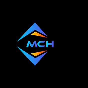 MCH abstract technology logo design on Black background. MCH creative initials letter logo concept. vector