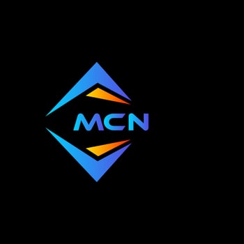 MCN abstract technology logo design on Black background. MCN creative initials letter logo concept. vector