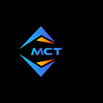 MCT abstract technology logo design on Black background. MCT creative initials letter logo concept. vector