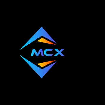 MCX abstract technology logo design on Black background. MCX creative initials letter logo concept. vector