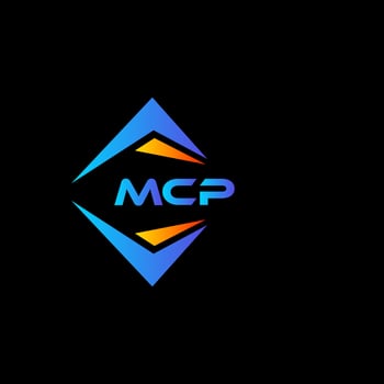 MCP abstract technology logo design on Black background. MCP creative initials letter logo concept. vector