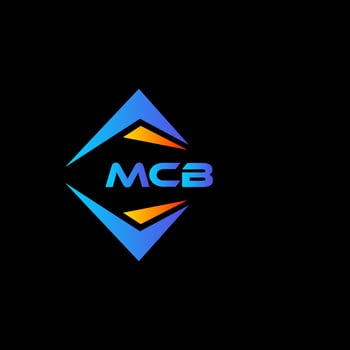 MCB abstract technology logo design on Black background. MCB creative initials letter logo concept. vector