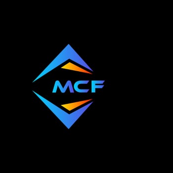 MCF abstract technology logo design on Black background. MCF creative initials letter logo concept. vector