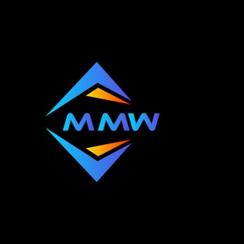 MMW abstract technology logo design on Black background. MMW creative initials letter logo concept. vector