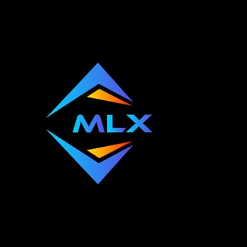 MLX abstract technology logo design on Black background. MLX creative initials letter logo concept. vector