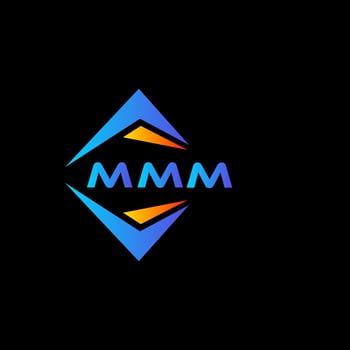 MMM abstract technology logo design on Black background. MMM creative initials letter logo concept. vector