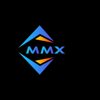 MMX abstract technology logo design on Black background. MMX creative initials letter logo concept. vector