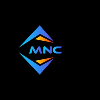 MNC abstract technology logo design on Black background. MNC creative initials letter logo concept. vector