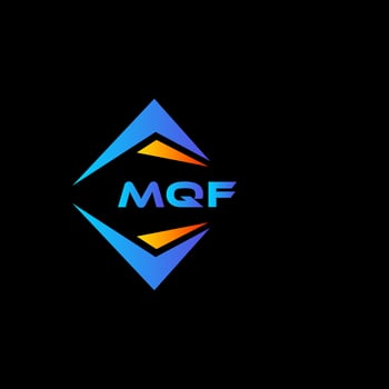 MQF abstract technology logo design on Black background. MQF creative initials letter logo concept. vector