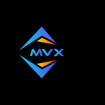 MVX abstract technology logo design on Black background. MVX creative initials letter logo concept. vector
