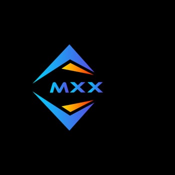 MXX abstract technology logo design on Black background. MXX creative initials letter logo concept. vector