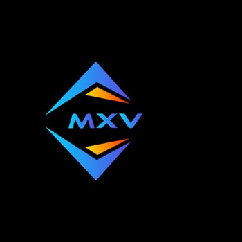 MXV abstract technology logo design on Black background. MXV creative initials letter logo concept. vector