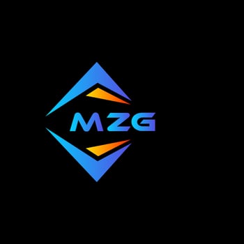 MZG abstract technology logo design on Black background. MZG creative initials letter logo concept. vector