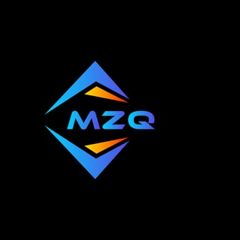 MZQ abstract technology logo design on Black background. MZQ creative initials letter logo concept. vector