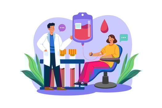 Blood Donation Illustration concept on white background vector