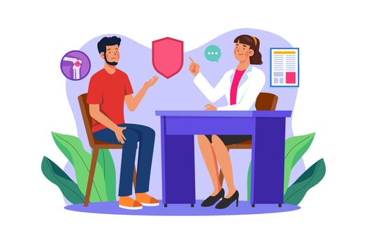 Doctor Clinic Illustration concept on white background vector