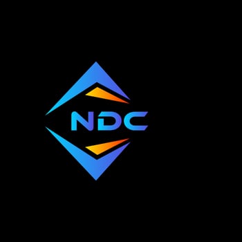 NDC abstract technology logo design on Black background. NDC creative initials letter logo concept.NDC abstract technology logo design on Black background. NDC creative initials letter logo concept. vector
