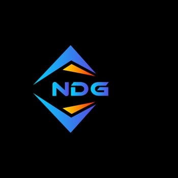 NDG abstract technology logo design on Black background. NDG creative initials letter logo concept. vector