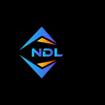 NDL abstract technology logo design on Black background. NDL creative initials letter logo concept. vector