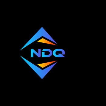 NDQ abstract technology logo design on Black background. NDQ creative initials letter logo concept. vector