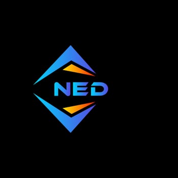 NED abstract technology logo design on Black background. NED creative initials letter logo concept. vector