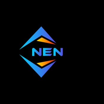 NEN abstract technology logo design on Black background. NEN creative initials letter logo concept. vector