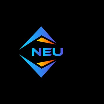 NEU abstract technology logo design on Black background. NEU creative initials letter logo concept. vector