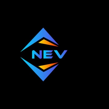 NEV abstract technology logo design on Black background. NEV creative initials letter logo concept. vector