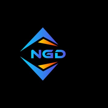 NGD abstract technology logo design on Black background. NGD creative initials letter logo concept. vector