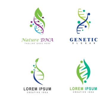 DNA logo illustration vector template